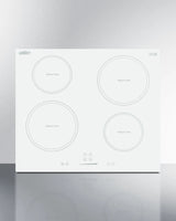SUMMIT 24" Wide 208-240V 4-Zone Induction Cooktop - White (SINC4B242W)