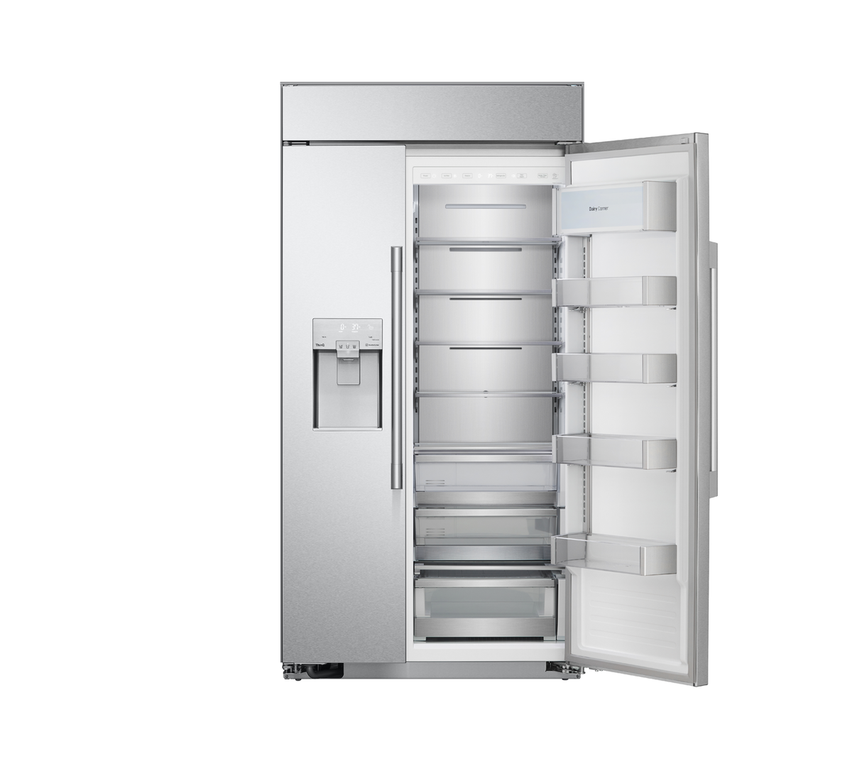 Signature Kitchen Suite  42-inch Built-in Side-by-Side Refrigerator - Stainless Steel (SKSSB4202S)