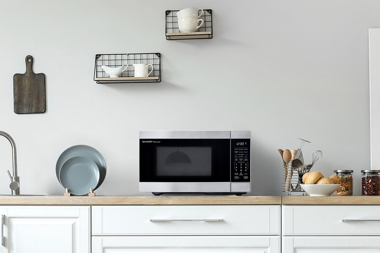 Sharp  0.9 Cu. Ft. 900w Stainless Steel Countertop Microwave Oven - Stainless Steel (SMC0962KS)