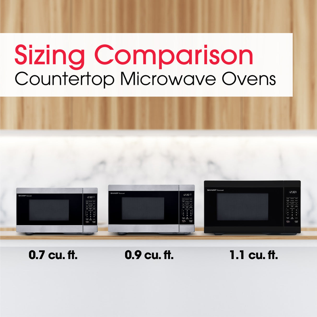 Sharp  0.9 Cu. Ft. 900w Stainless Steel Countertop Microwave Oven - Stainless Steel (SMC0962KS)