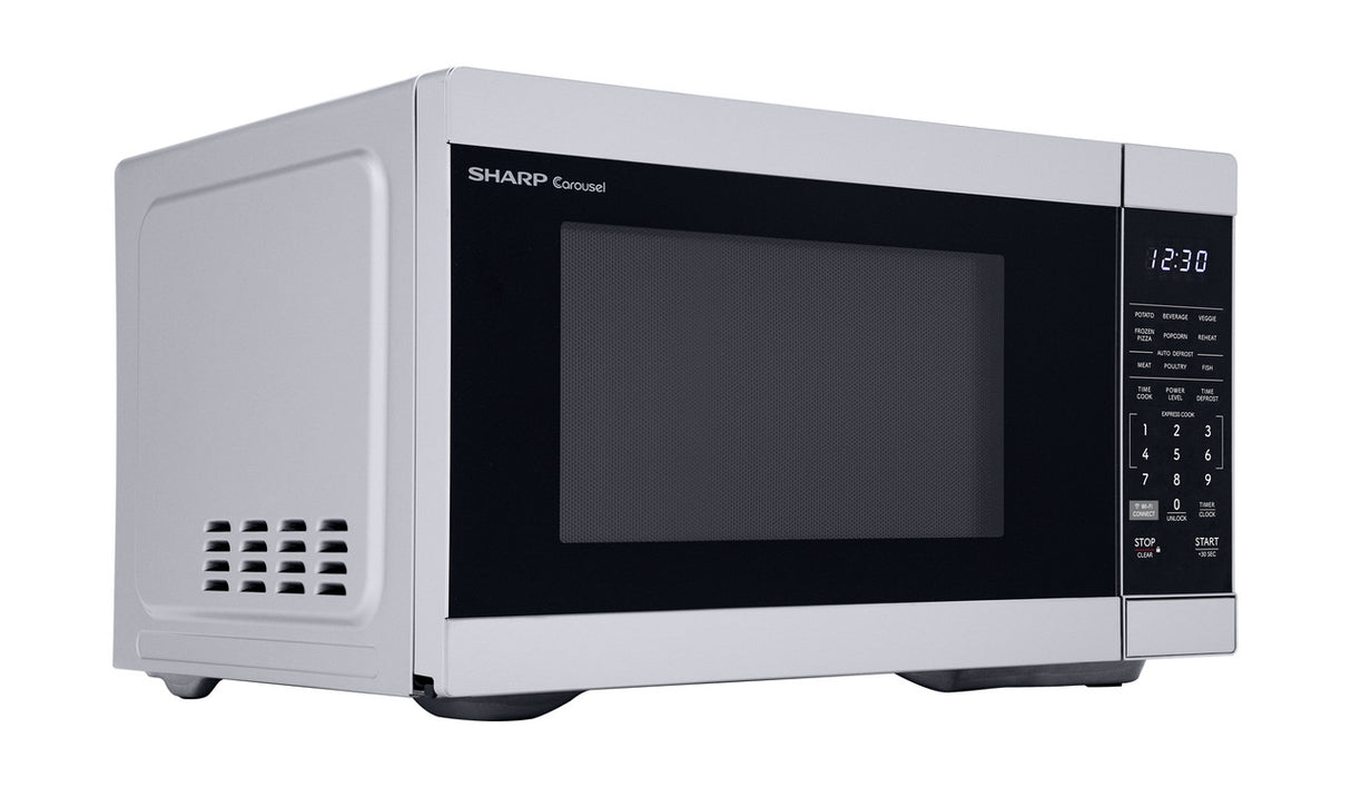 Sharp  1.1 Cu. Ft. 1000w Smart Stainless Steel Countertop Microwave Oven - Stainless Steel (SMC1169KS)