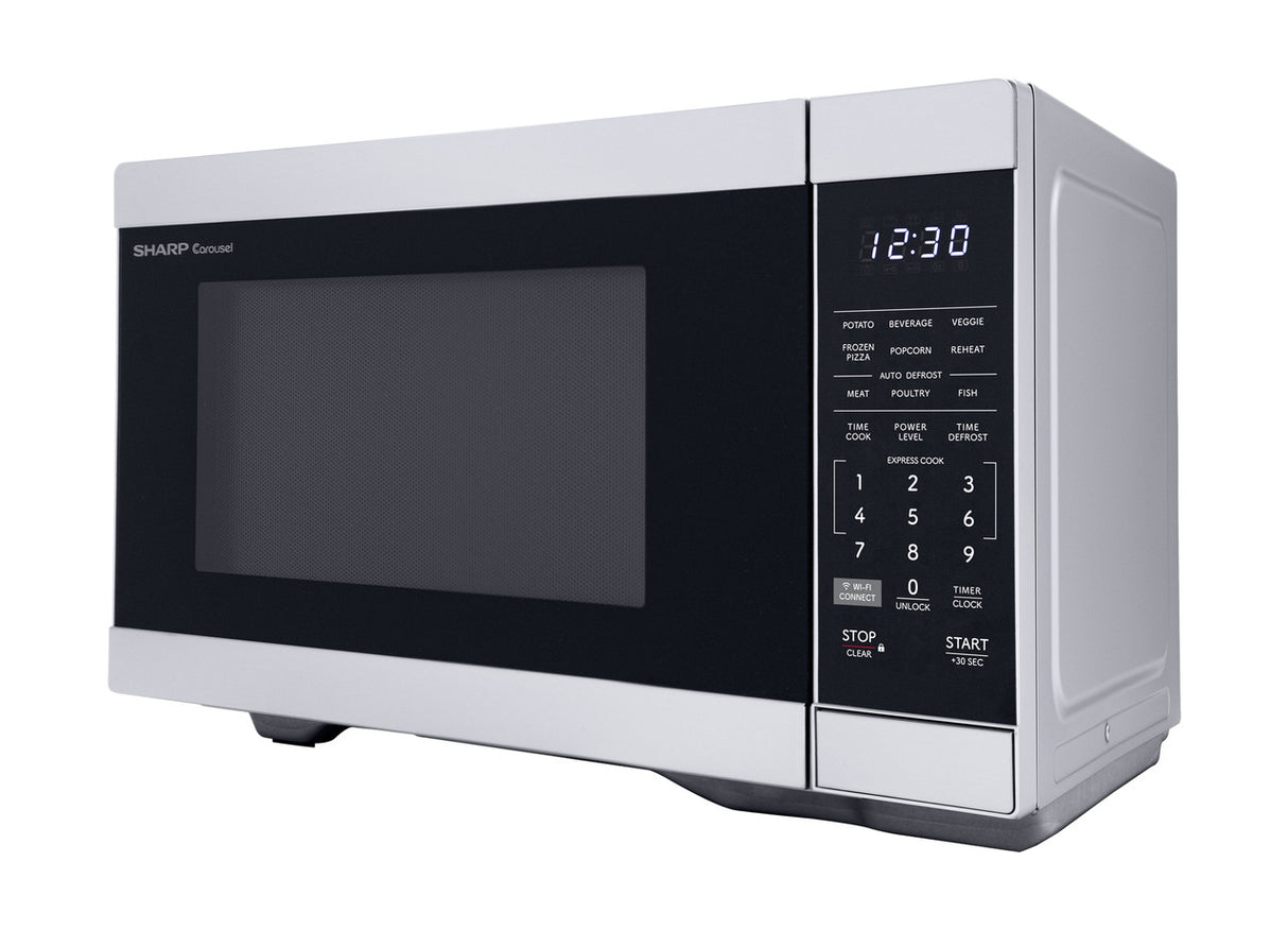 Sharp  1.1 Cu. Ft. 1000w Smart Stainless Steel Countertop Microwave Oven - Stainless Steel (SMC1169KS)