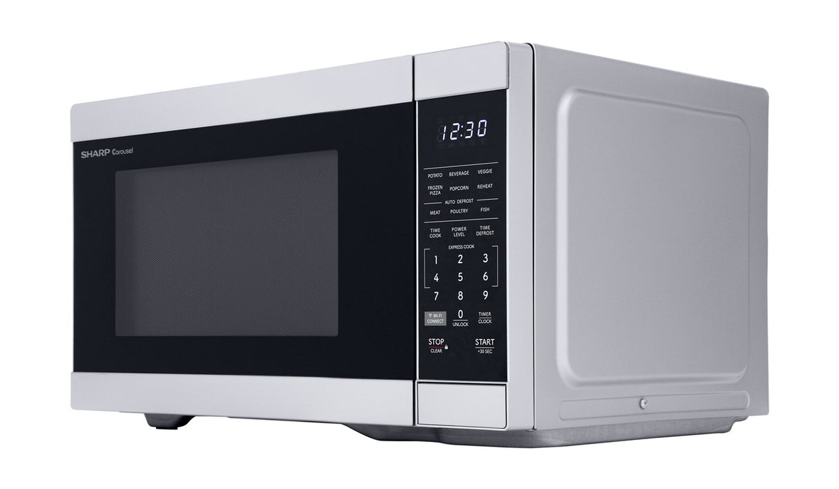Sharp  1.1 Cu. Ft. 1000w Smart Stainless Steel Countertop Microwave Oven - Stainless Steel (SMC1169KS)