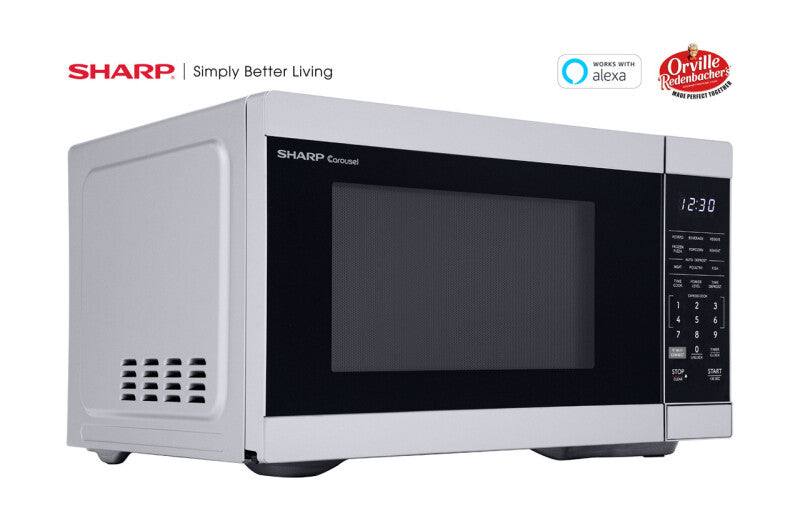 Sharp  1.1 Cu. Ft. 1000w Smart Stainless Steel Countertop Microwave Oven - Stainless Steel (SMC1169KS)