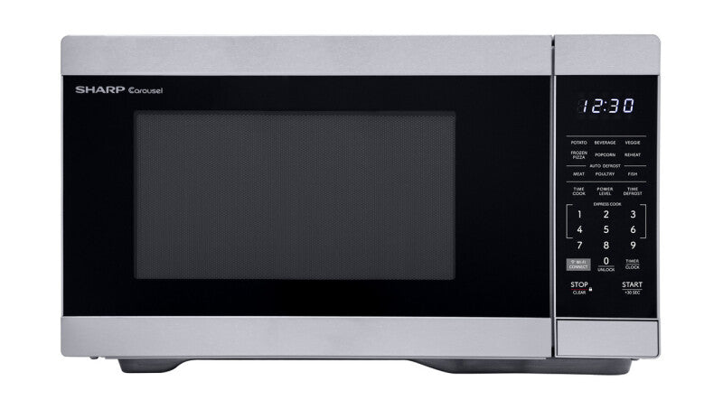 Sharp  1.1 Cu. Ft. 1000w Smart Stainless Steel Countertop Microwave Oven - Stainless Steel (SMC1169KS)