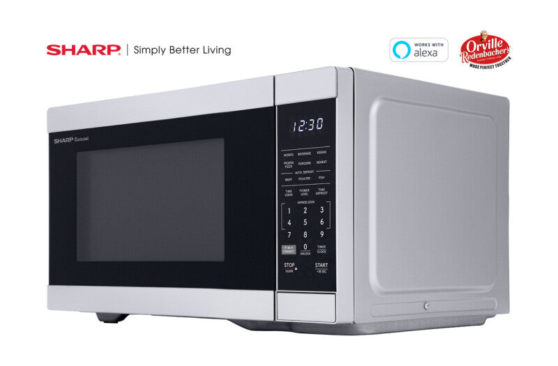Sharp  1.1 Cu. Ft. 1000w Smart Stainless Steel Countertop Microwave Oven - Stainless Steel (SMC1169KS)