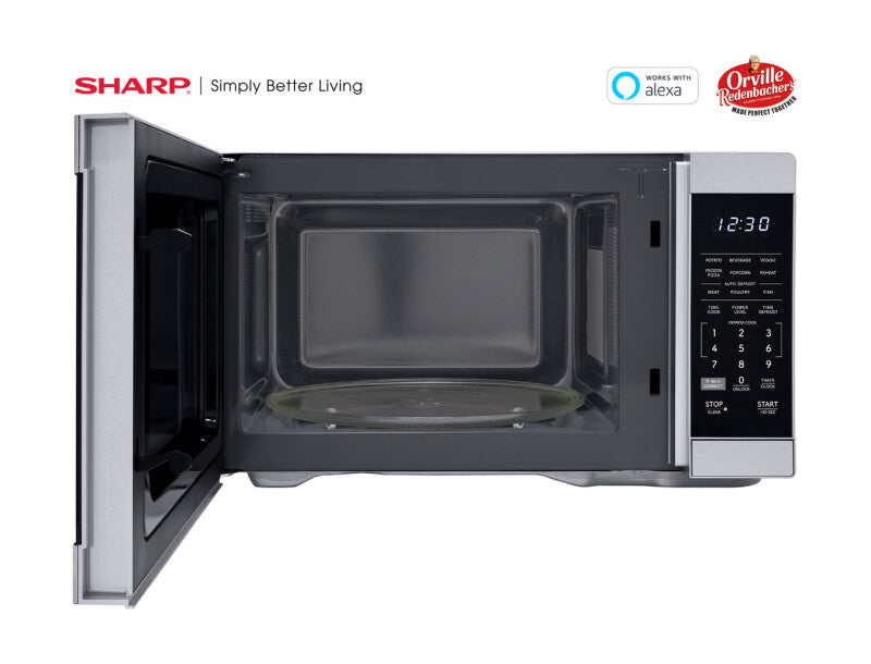 Sharp  1.1 Cu. Ft. 1000w Smart Stainless Steel Countertop Microwave Oven - Stainless Steel (SMC1169KS)