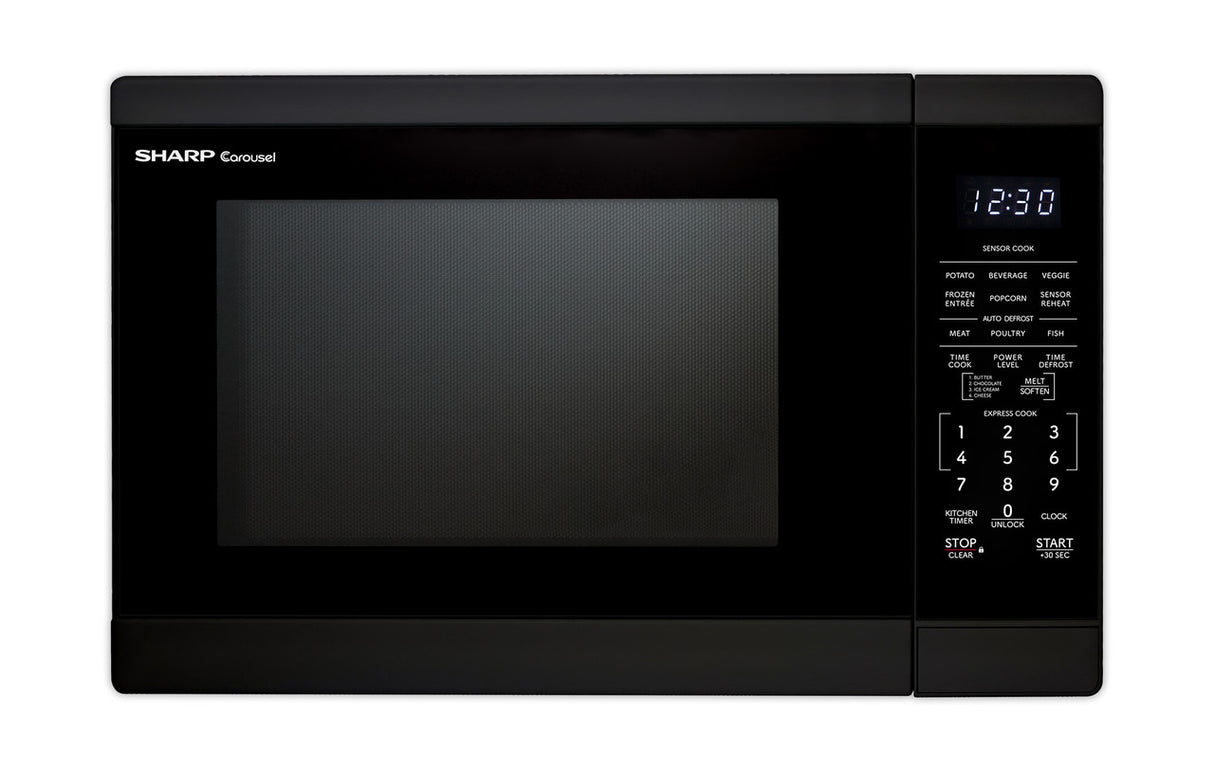 Sharp  1.4 Cu. Ft. 1100w Black Countertop Microwave Oven - Black (SMC1461KB)