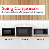 Sharp  1.4 Cu. Ft. 1100w Black Countertop Microwave Oven - Black (SMC1461KB)