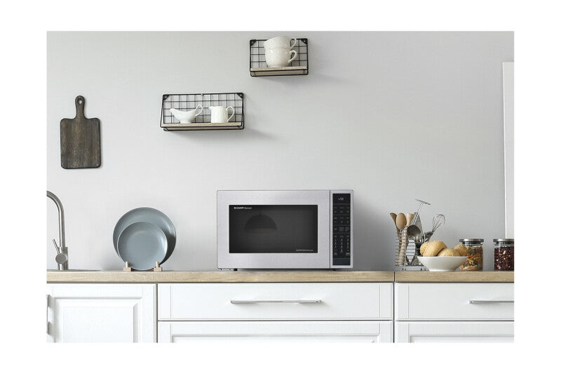 Sharp  1.5 Cu. Ft. 900w Stainless Steel Convection Countertop Microwave Oven - Stainless Steel (SMC1585KS)
