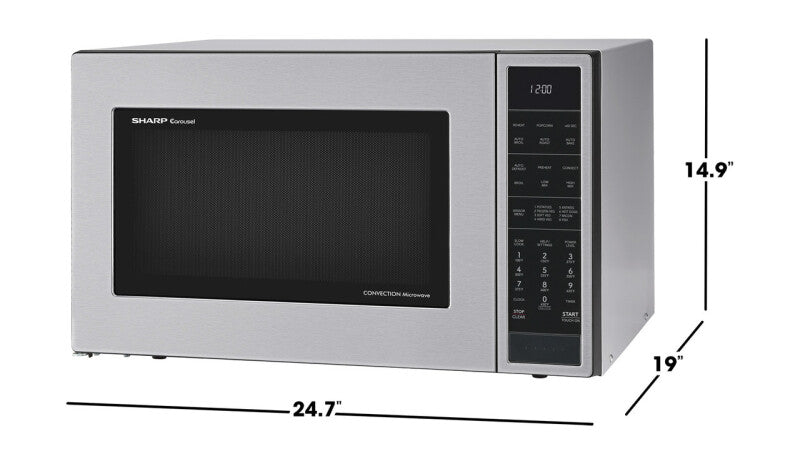 Sharp  1.5 Cu. Ft. 900w Stainless Steel Convection Countertop Microwave Oven - Stainless Steel (SMC1585KS)