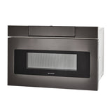 Sharp 24 in. 1.2 cu. ft. 950W Microwave Drawer Oven - Black Stainless Steel (SMD2470AH)