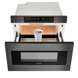 Sharp 24 in. 1.2 cu. ft. 950W Microwave Drawer Oven - Black Stainless Steel (SMD2470AH)