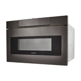 Sharp  24 In. 1.2 Cu. Ft. 950w Black Stainless Steel Microwave Drawer Oven - Black Stainless Steel (SMD2470AH)