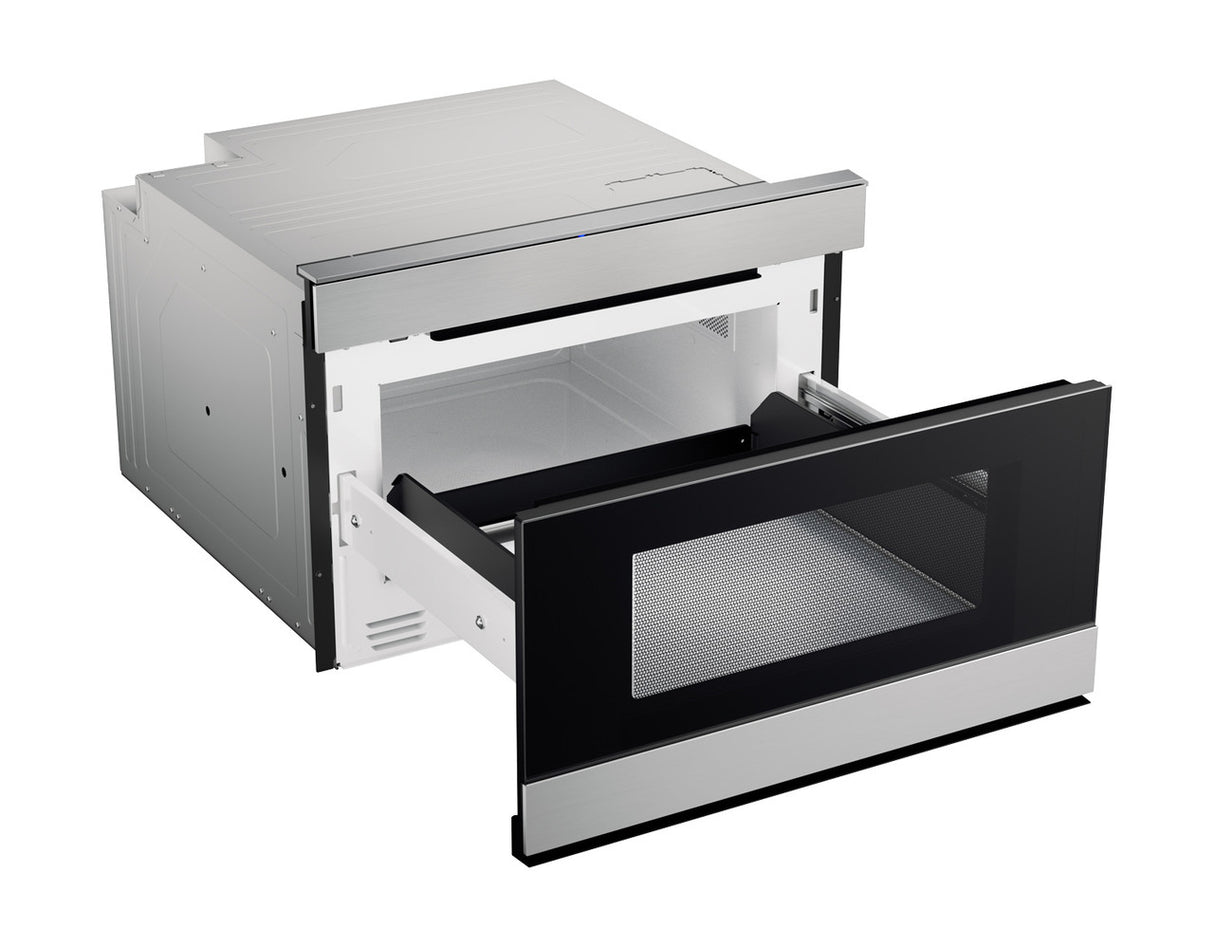 Sharp  24 In. 1.2 Cu. Ft. 950w Stainless Steel Smart Easy Wave Open Microwave Drawer Oven - Stainless Steel (SMD2489ES)