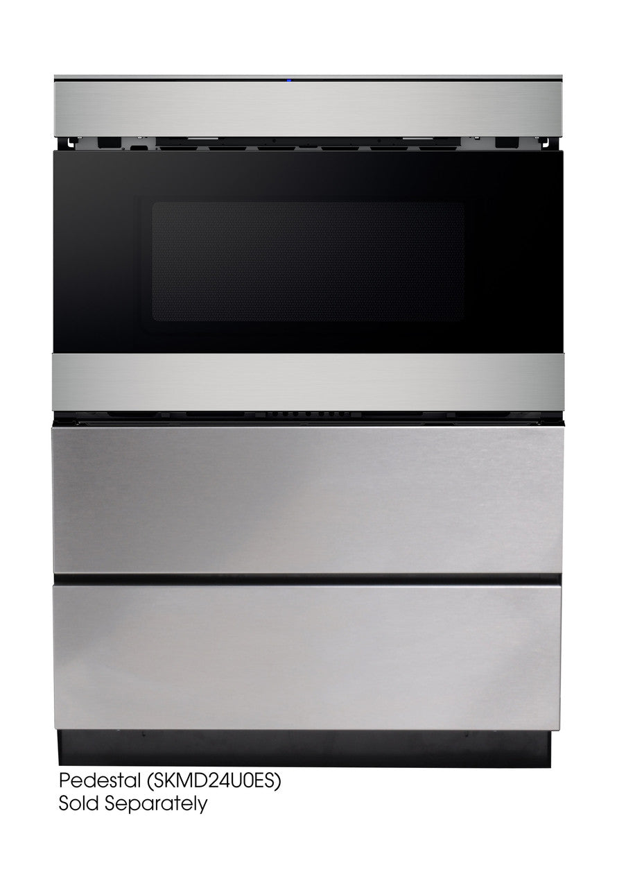 Sharp  24 In. 1.2 Cu. Ft. 950w Stainless Steel Smart Easy Wave Open Microwave Drawer Oven - Stainless Steel (SMD2489ES)