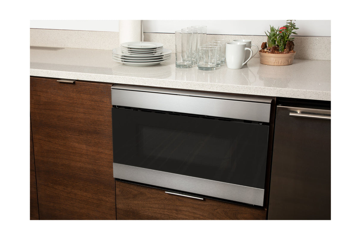 Sharp  24 In. 1.2 Cu. Ft. 950w Stainless Steel Smart Easy Wave Open Microwave Drawer Oven - Stainless Steel (SMD2489ES)