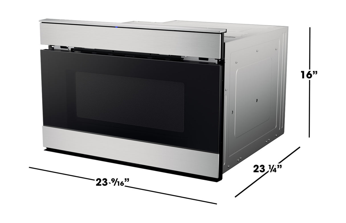 Sharp  24 In. 1.2 Cu. Ft. 950w Stainless Steel Smart Easy Wave Open Microwave Drawer Oven - Stainless Steel (SMD2489ES)