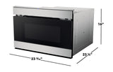 Sharp  24 In. 1.2 Cu. Ft. 950w Stainless Steel Smart Easy Wave Open Microwave Drawer Oven - Stainless Steel (SMD2489ES)