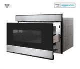 Sharp 24 in. 1.2 cu. ft. 950W Smart Easy Wave Open Microwave Drawer Oven - Stainless Steel (SMD2489ES)