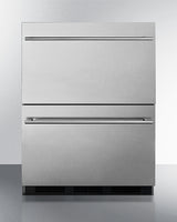 SUMMIT  SUMMIT 2 DRAWER REFER ADA HORZNTL SS HNDL - Stainless Steel (SP6DBS2D7ADA)