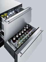 SUMMIT  SUMMIT 2 DRAWER REFER ADA HORZNTL SS HNDL - Stainless Steel (SP6DBS2D7ADA)