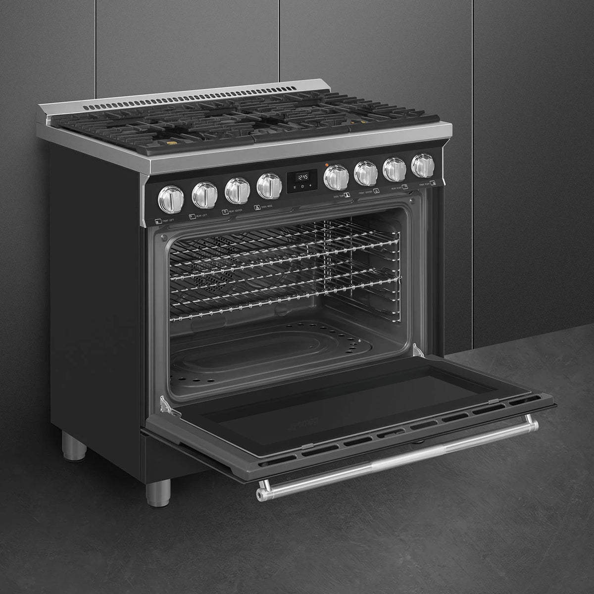 SMEG  Range with Gas Hob 36" Aesthetic - Anthracite (SPR36UGGAN)