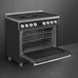 SMEG  Range with Gas Hob 36" Aesthetic - Anthracite (SPR36UGGAN)