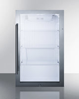 SUMMIT  Shallow Depth Indoor/Outdoor Beverage Cooler, ADA Compliant - Black (SPR489OSADA)