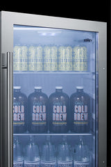 SUMMIT  Shallow Depth Indoor/Outdoor Beverage Cooler, ADA Compliant - Black (SPR489OSADA)