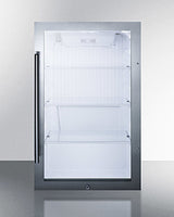 Summit Shallow Depth Indoor/Outdoor Beverage Cooler, ADA Compliant - Glass (SPR489OSADA)