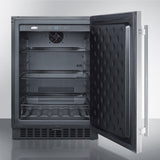 SUMMIT  24" Wide Outdoor All-Refrigerator - Stainless Steel/Black (SPR627OS)