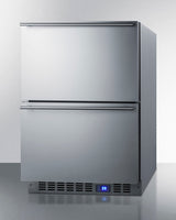 SUMMIT  24" Wide 2-Drawer All-Refrigerator - Stainless Steel (SPR627OS2D)