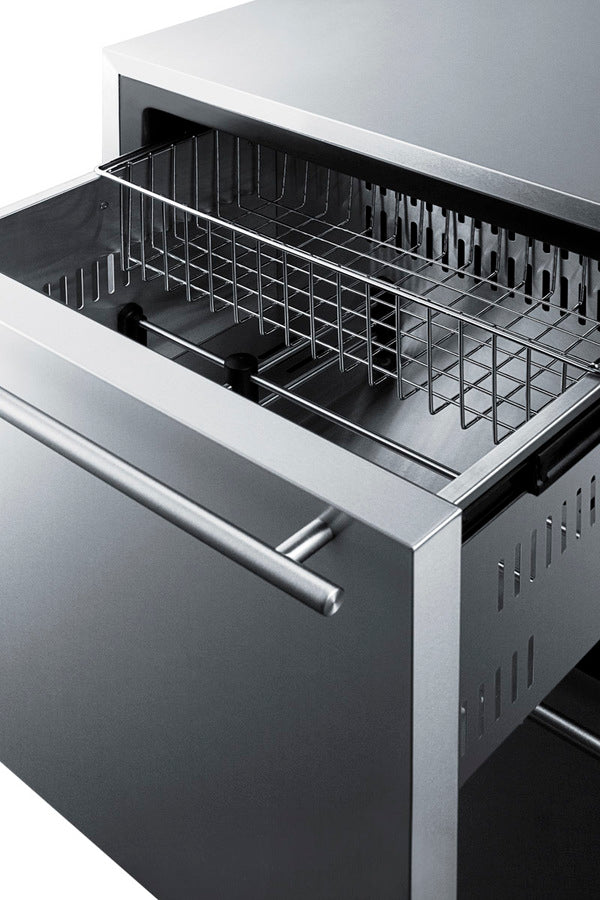 SUMMIT  24" Wide 2-Drawer All-Refrigerator - Stainless Steel (SPR627OS2D)