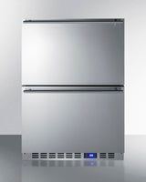 SUMMIT  24" Wide 2-Drawer All-Refrigerator - Stainless Steel (SPR627OS2D)
