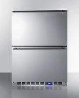 SUMMIT  24" Wide 2-Drawer All-Refrigerator - Stainless Steel (SPR627OS2D)