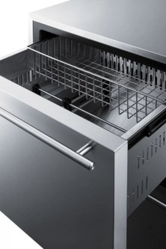 SUMMIT  24" Wide 2-Drawer All-Refrigerator - Stainless Steel (SPR627OS2D)