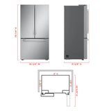 LG Studio  27 Cu. Ft. Smart Counter-depth Max™ French Door Refrigerator - Print Proof Stainless Steel (SRFB27S3)