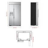 LG Studio  26 cu. ft. Smart Side-by-Side Built-In Refrigerator with Ice & Water Dispenser - Other (SRSXB2622S)