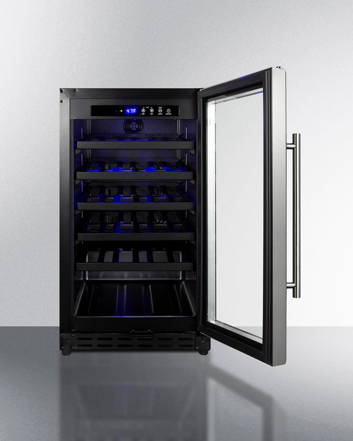 SUMMIT  18" Wide Built-In Wine Cellar, ADA Compliant - Black (SWC1840BADA)