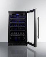 SUMMIT  18" Wide Built-In Wine Cellar, ADA Compliant - Black (SWC1840BADA)