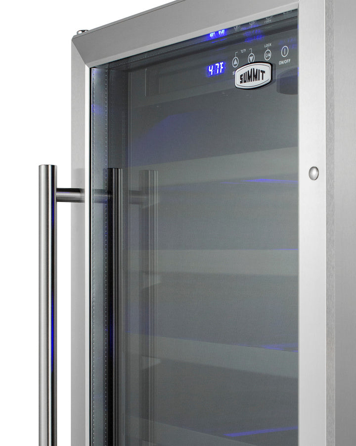 SUMMIT  18" Wide Built-In Wine Cellar, ADA Compliant - Black (SWC1840BADA)