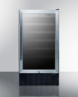 SUMMIT  18" Wide Built-In Wine Cellar, ADA Compliant - Black (SWC1840BADA)