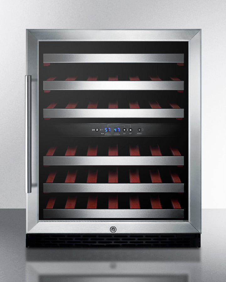 SUMMIT  24" Wide Built-In Wine Cellar, ADA Compliant - Black (SWC530BLBISTADA)