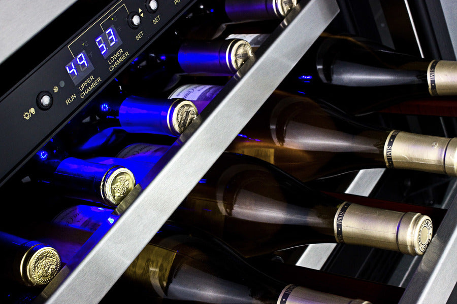 SUMMIT  24" Wide Built-In Wine Cellar, ADA Compliant - Black (SWC530BLBISTADA)