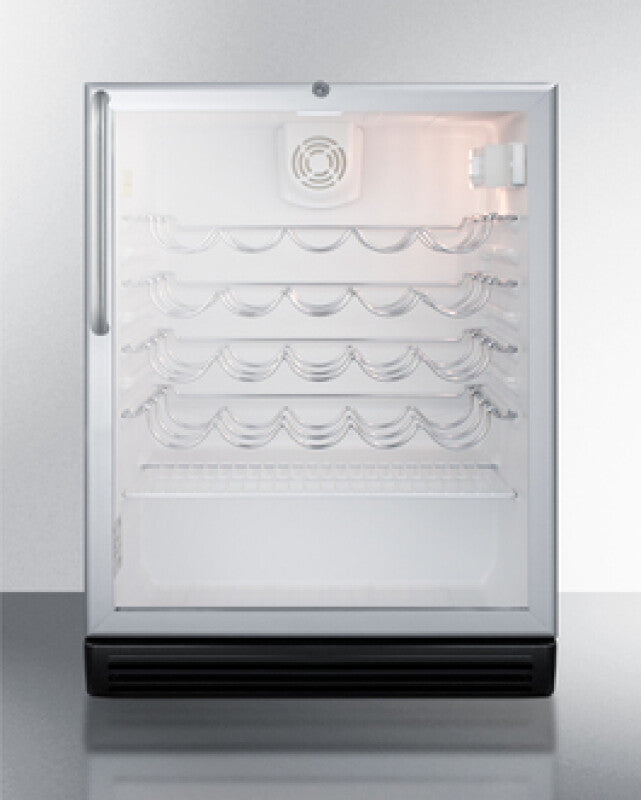 Summit 24" Wide Built-In Wine Cellar, ADA Compliant - Glass (SWC6GBLCSSADA)