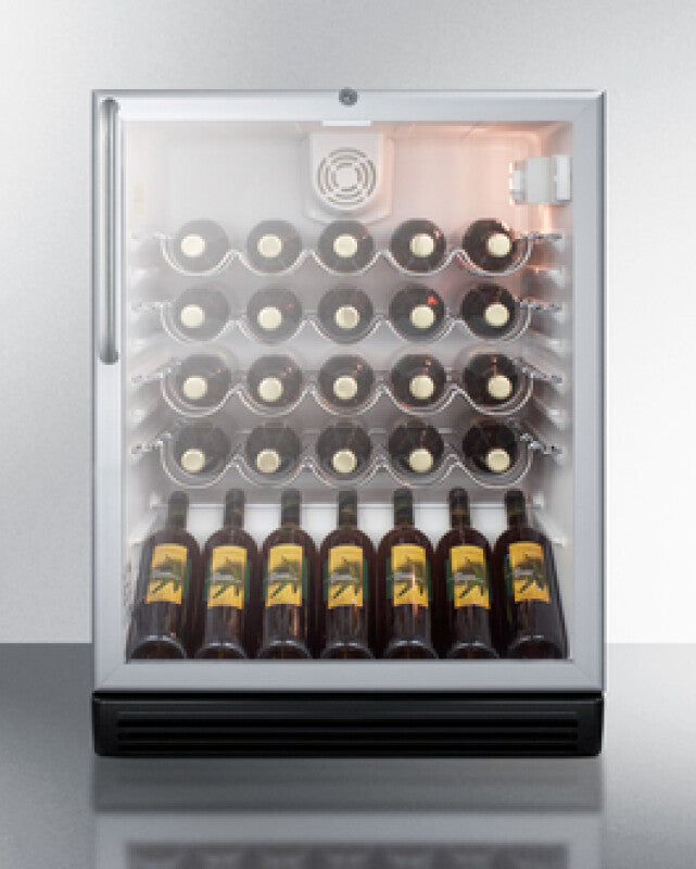 Summit 24" Wide Built-In Wine Cellar, ADA Compliant - Glass (SWC6GBLCSSADA)