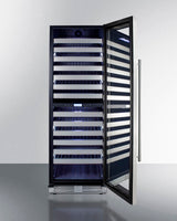 SUMMIT  24" Wide Dual-Zone Wine Cellar - Black (SWCP2163)