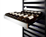 SUMMIT  24" Wide Dual-Zone Wine Cellar - Black (SWCP2163)
