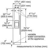 Thermador Built-in Freezer Column 18"  External Ice & Water Dispenser  Left Hinge - Panel Ready (T18ID905LP)